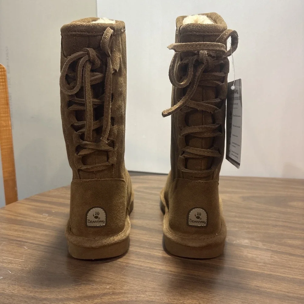Bearpaw Phylly Youth Hickory II‎ Suede Boots Size 5